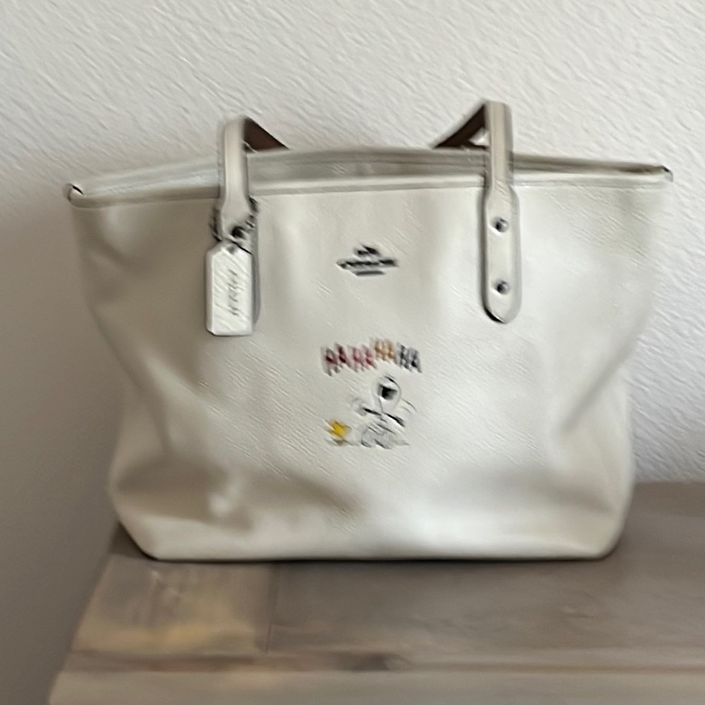 Coach leather tote bag